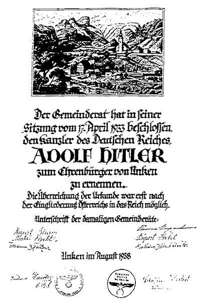 Das 1000jährige Reich und Erinnerungen an den | Unken